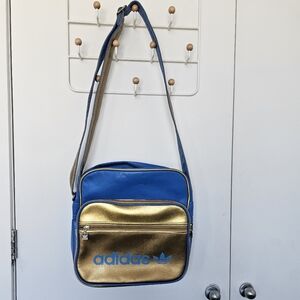 Adidas Blue and Gold Airliner Bag